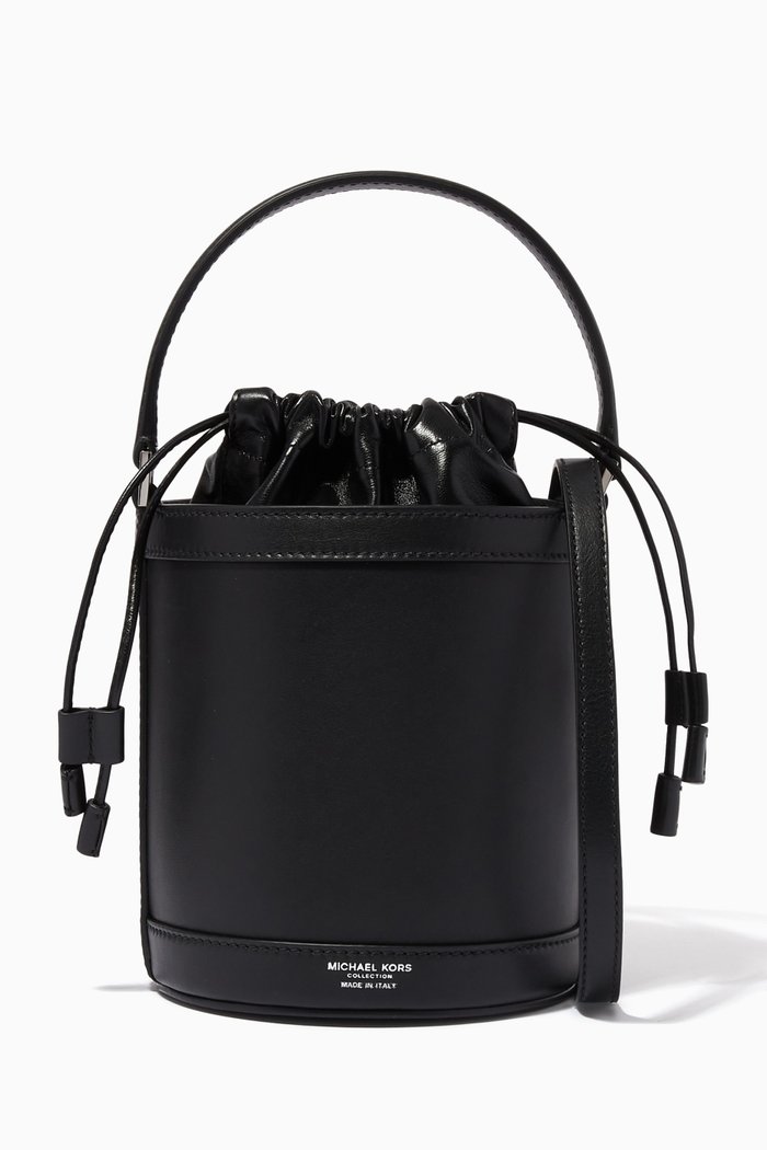 

Medium Audrey Bucket Bag in Leather, Black