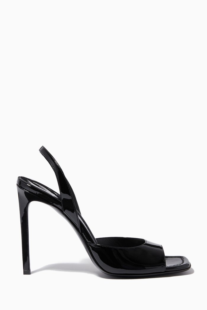 Marisa Sandals in Patent Leather, Black