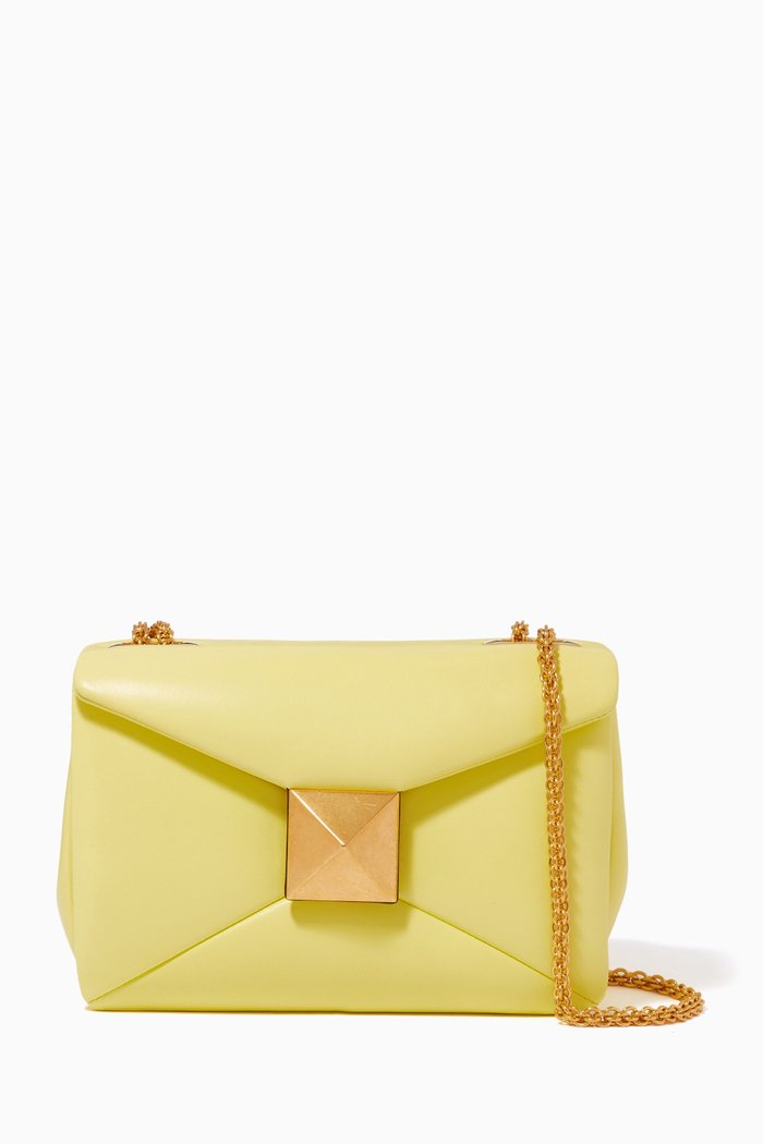

Valentino Garavani One Stud Shoulder Bag in Nappa, Yellow