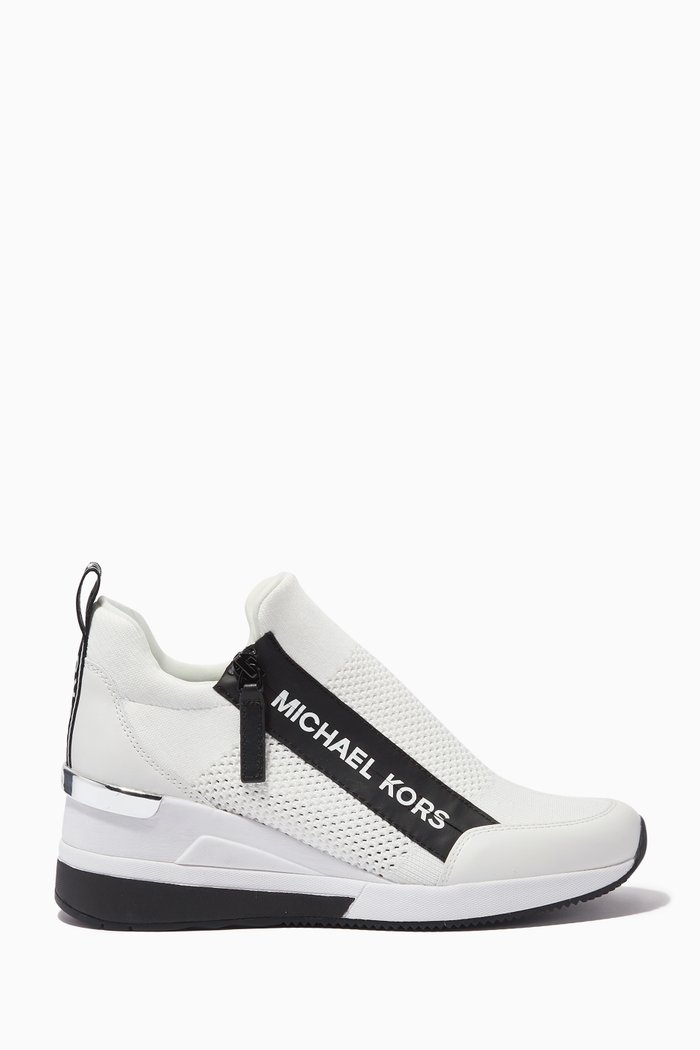 

Willis Trainers in Stretch Knit, White