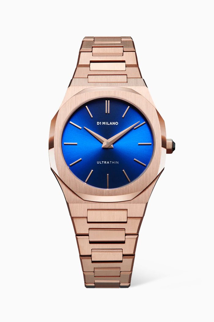 

Ultra Thin Petite Geo Quartz Watch, Blue
