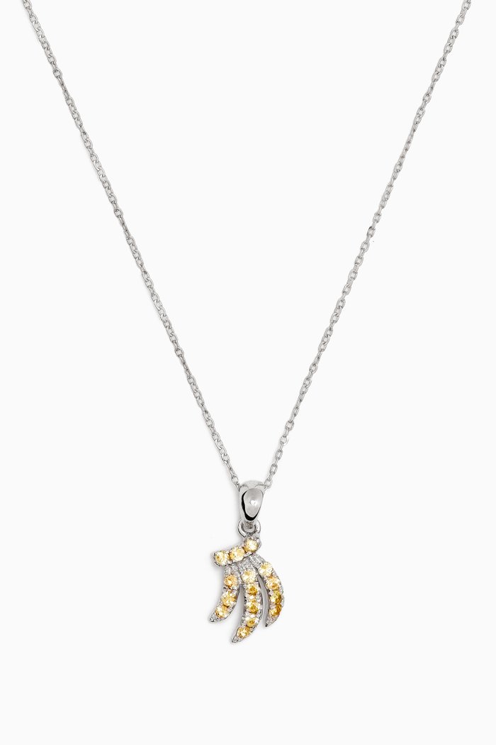 

Yellow Sapphire Pendant Necklace in 18kt White Gold