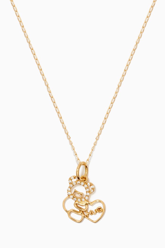 

Oscar the Teddy Diamond Necklace in 18kt Yellow Gold