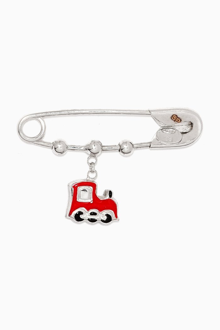 

Train Baby Pin in 18kt White Gold