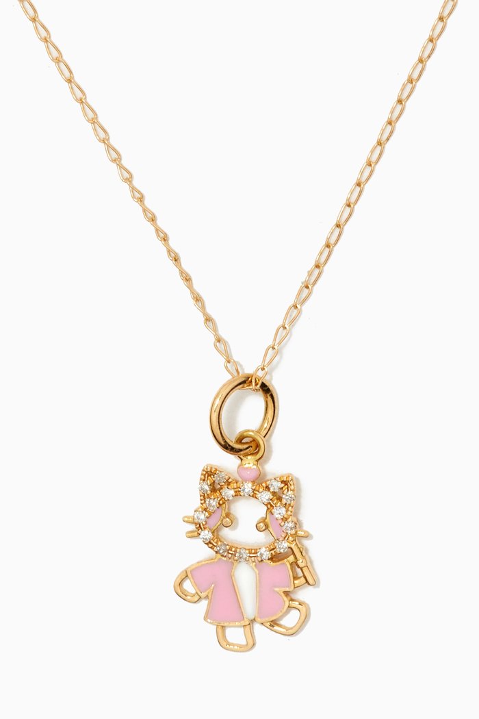 

Kitten Diamond Necklace in 18kt Yellow Gold