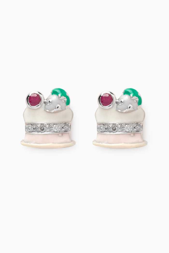 

Diamond Earrings in 18kt White Gold