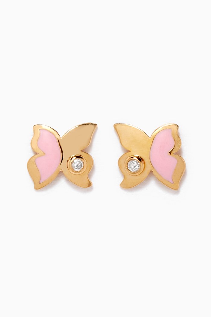 

Butterfly Diamond Stud Earrings in 18kt Yellow Gold