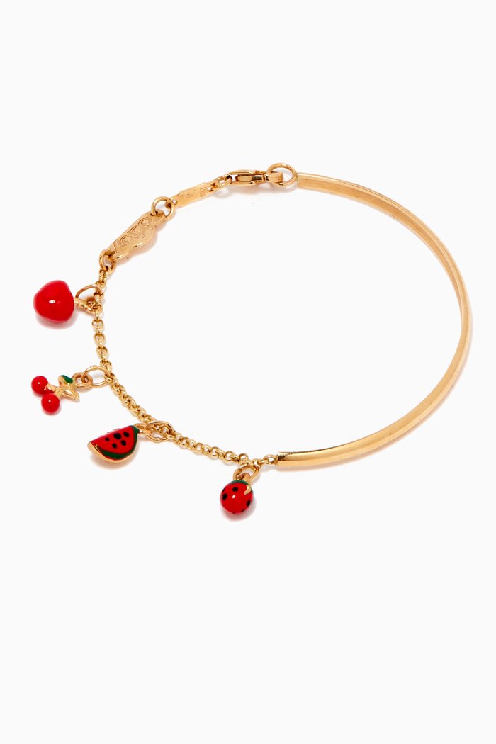 

Charm Bangle Bracelet in 18kt Yellow Gold
