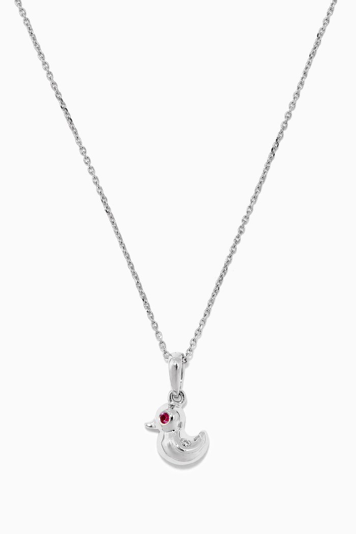 

Duck Pendant Diamond Necklace in 18kt White Gold