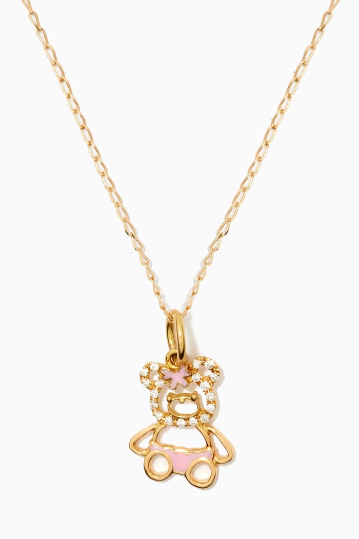 

Oscar the Teddy Diamond Necklace in 18kt Yellow Gold