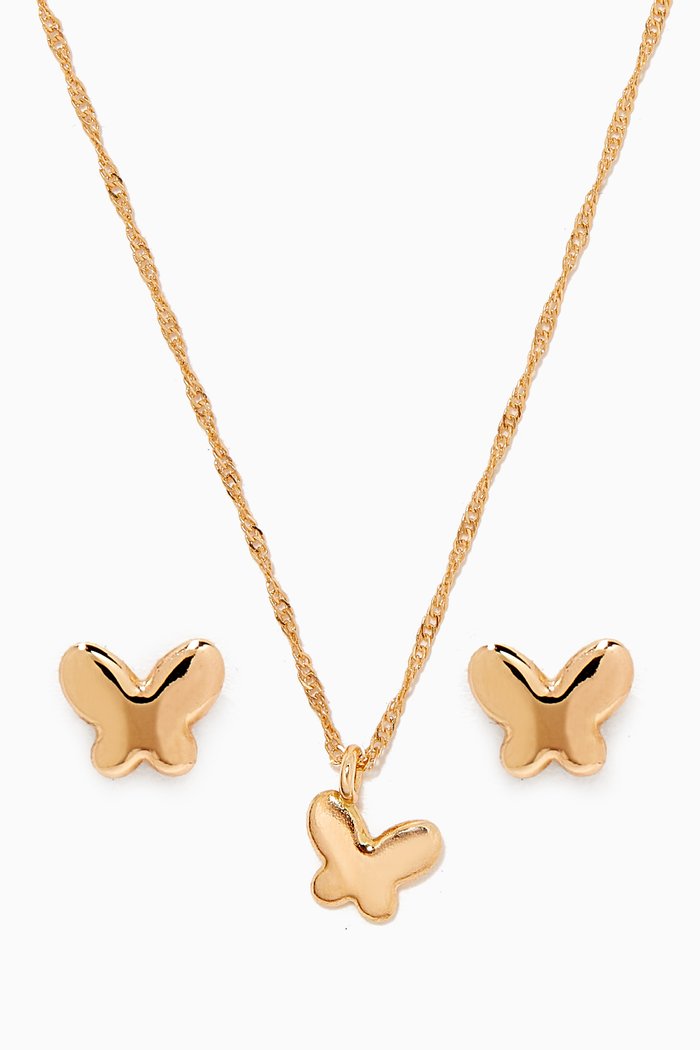 

Butterfly Set in 18kt Yellow Gold