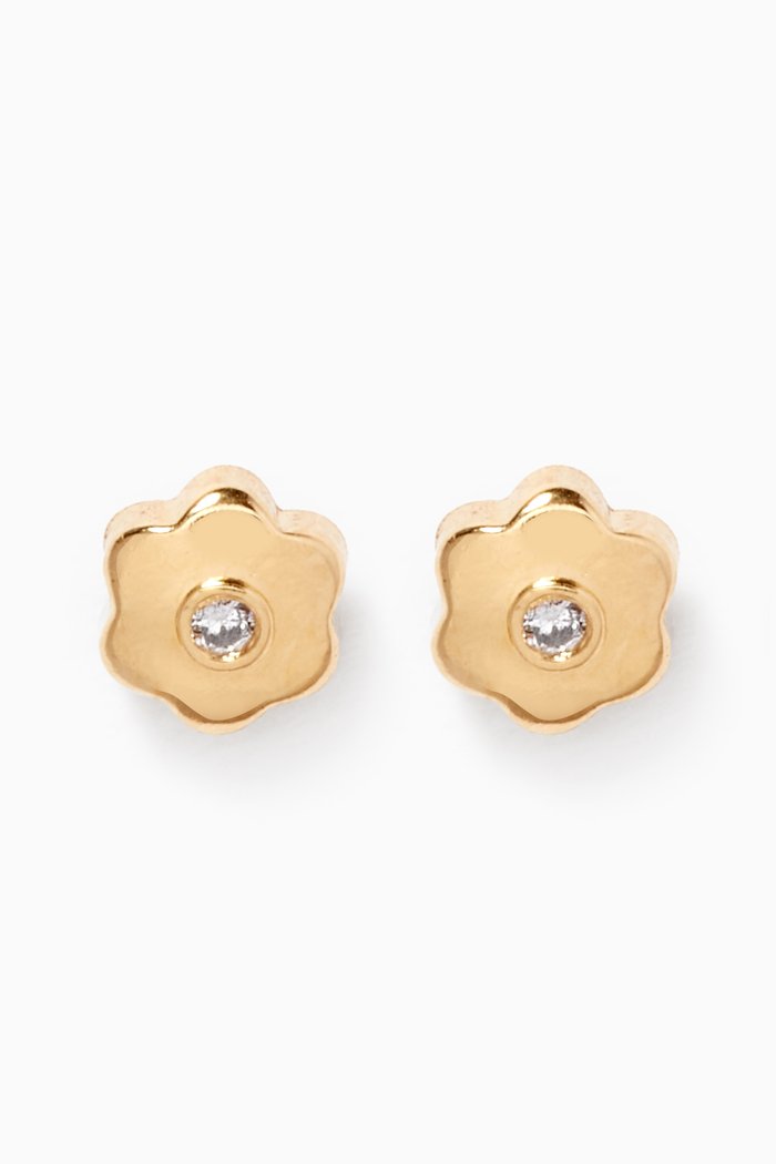 

Floral Diamond Stud Earrings in 18kt Yellow Gold