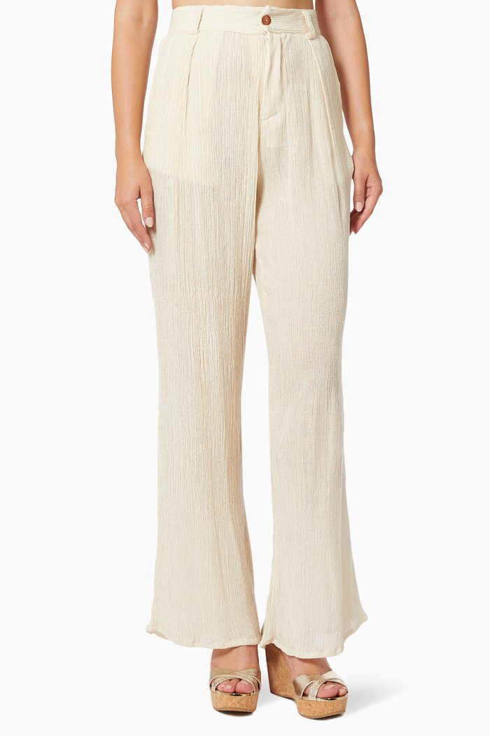 

Hali Pants in Silk & Bamboo, Neutral