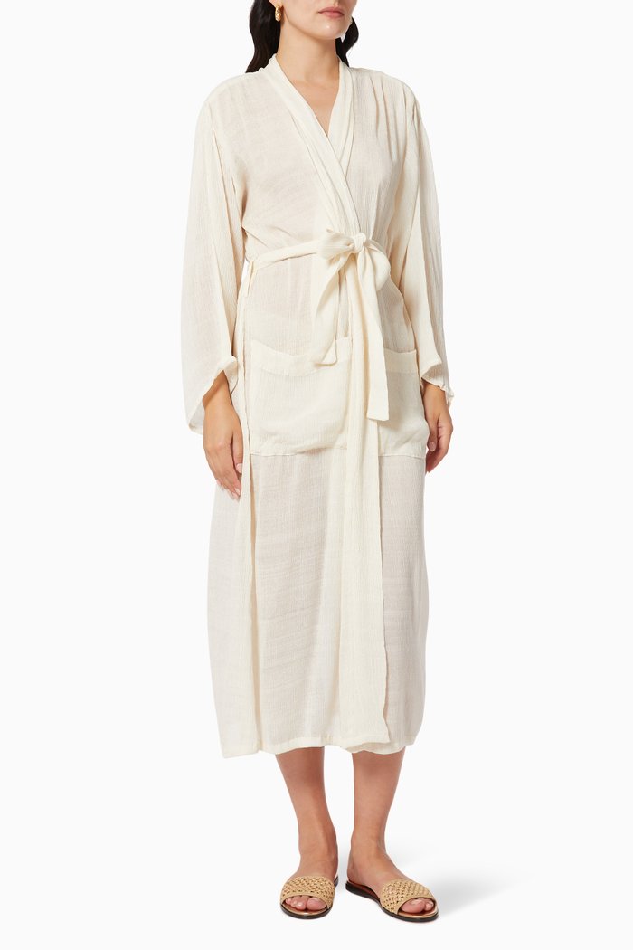 

Ula Robe in Silk & Bamboo, Neutral