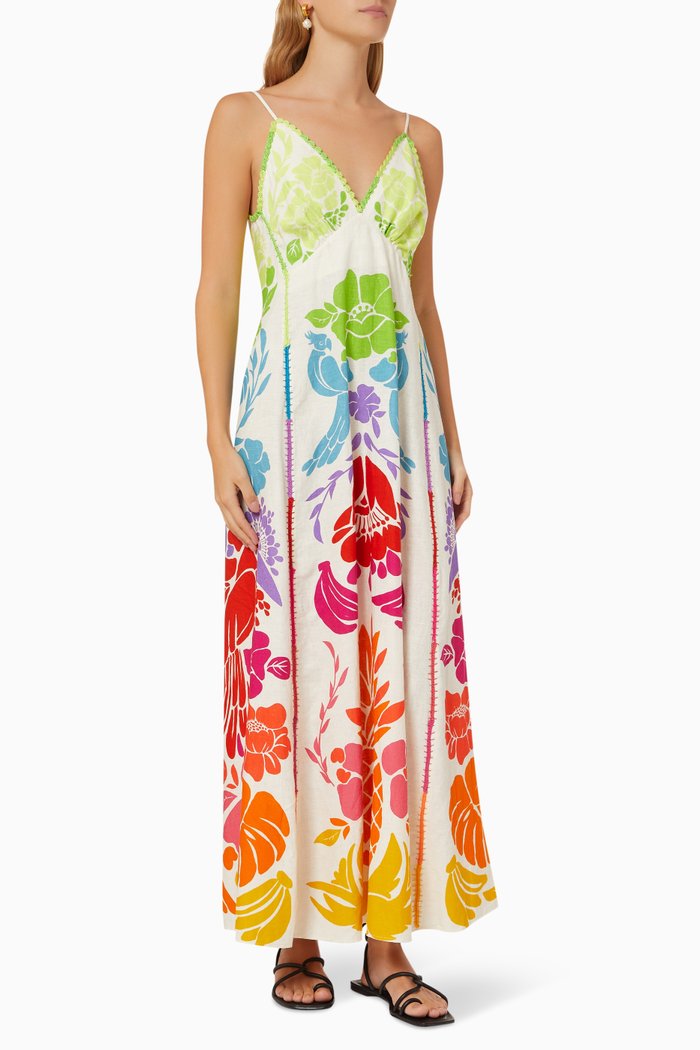 

Tropical Graphic Placed Maxi Dress, Multicolour