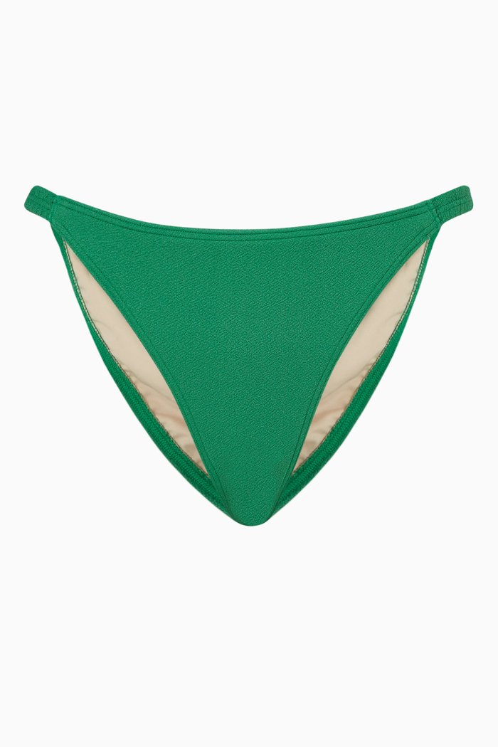 

Holiday Bikini Bottoms in Sustainable Crepe, Green