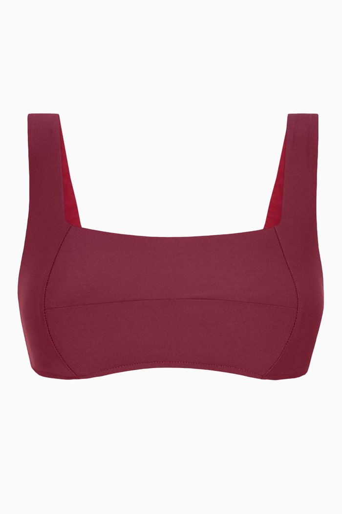 

Lola Bikini Top in Stretch Nylon, Red