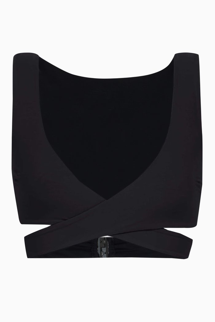 

Ava Bikini Top in Stretch Nylon, Black