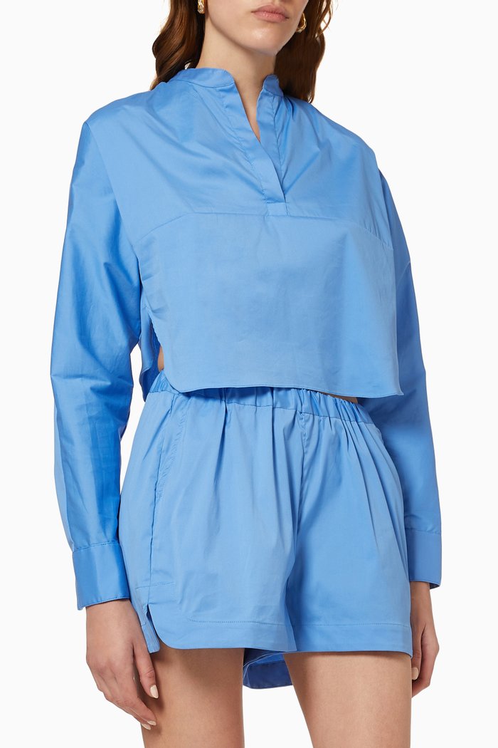 

Ios Shirt in Organic Cotton Poplin, Blue
