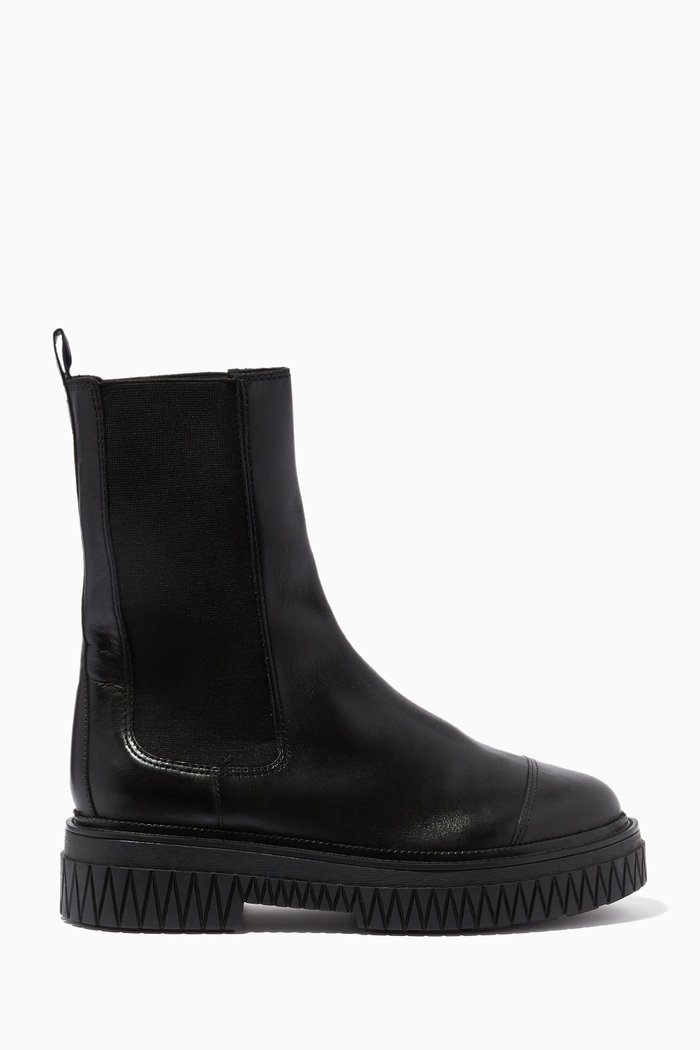 Free Yourself Boots in Vegan Leather, Black