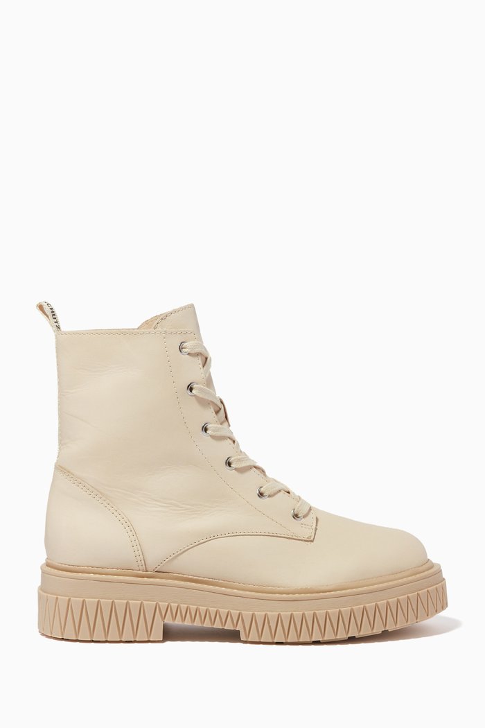 

Free Yourself Boots in Vegan Leather, Neutral