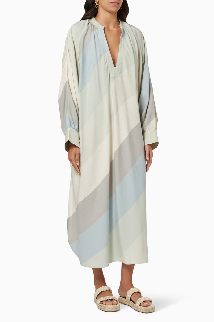 

Smock Dress in Cotton, Grey