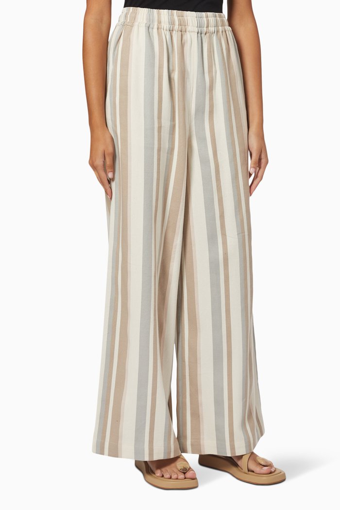 

Palazzo Pants in Cotton, Grey