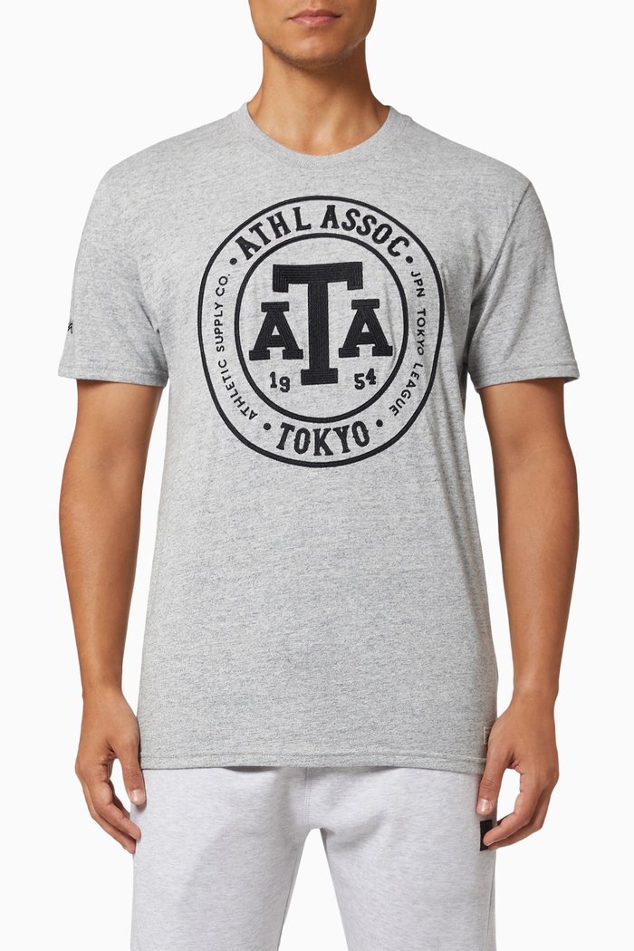 

Vintage Collegiate T-Shirt in Cotton Jersey, Grey