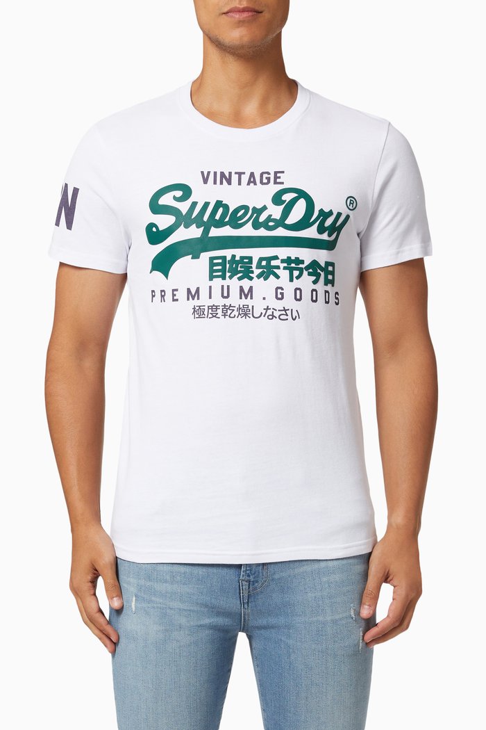 

Vintage Logo T-Shirt in Organic Cotton, White