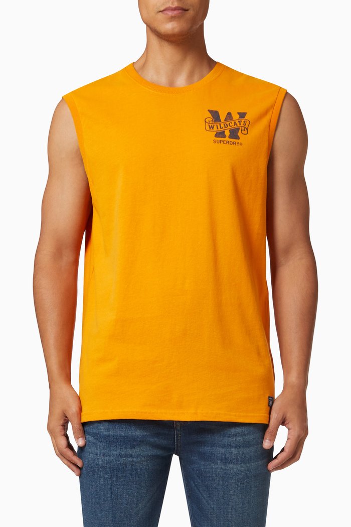 

Vintage Collegiate Tank in Cotton, Gold