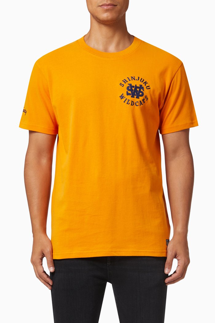

Vintage Collegiate T-shirt in Cotton Jersey, Gold