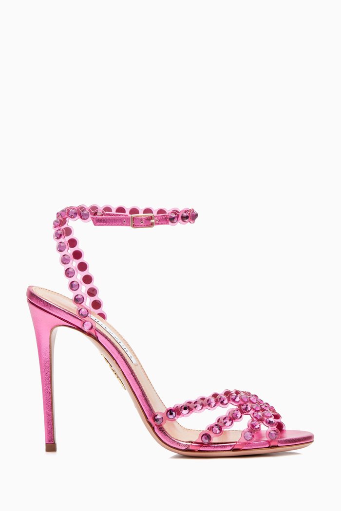

Tequila 105 Sandals in Plexi & Metallic Nappa, Purple