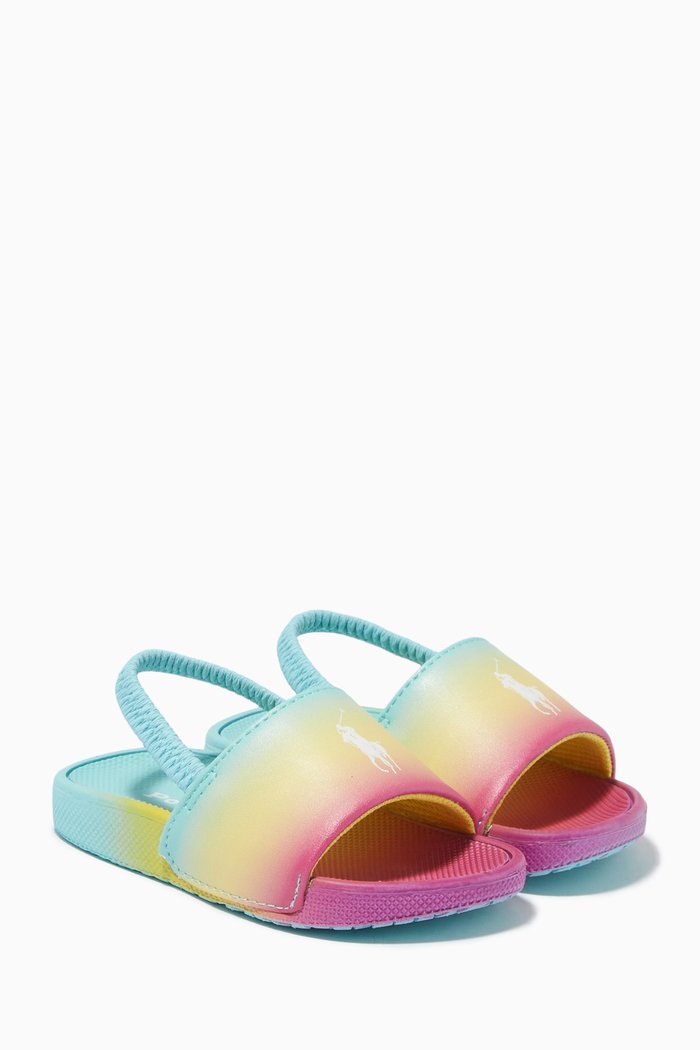 

Cayson Slide Sandals in Faux Leather & Rubber, Multicolour