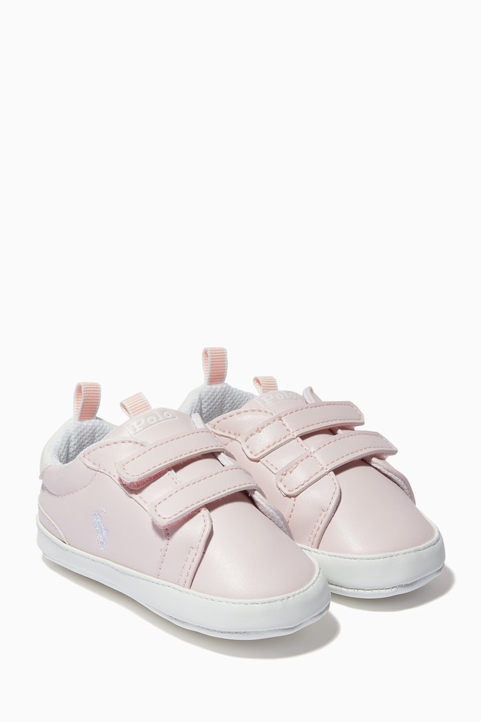 

Heritage Court Sneakers in Faux Leather, Pink