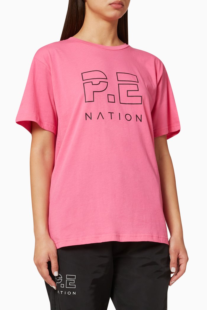 

Heads Up T-shirt in Cotton Jersey, Pink