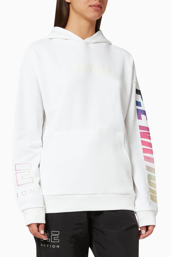 Tiebreak Hoodie in French Terry, White