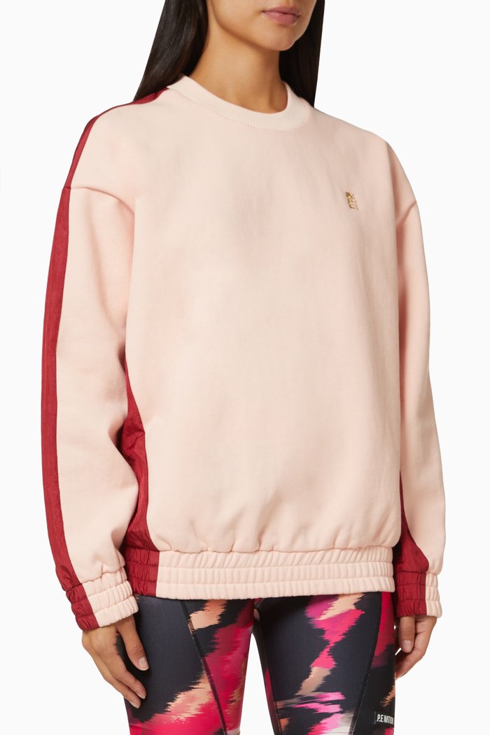 

Double Under Sweatshirt in Organic Cotton, Pink