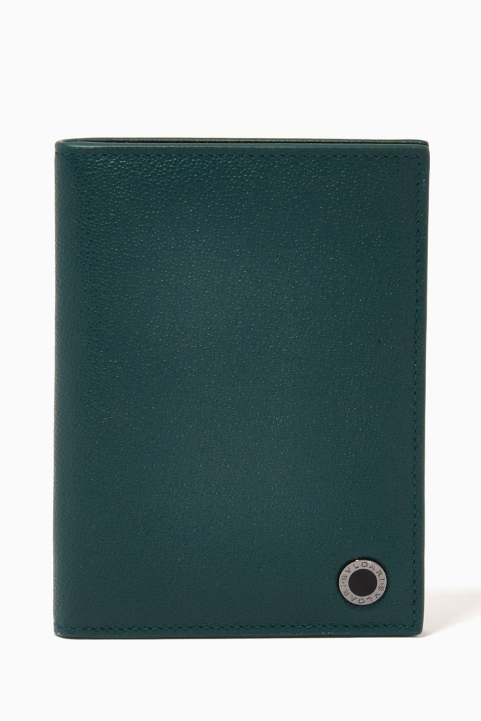 

Bvlgari Bvlgari Passport Holder in Leather, Green