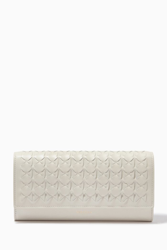 

Continental Wallet in Mosaico Leather, Neutral