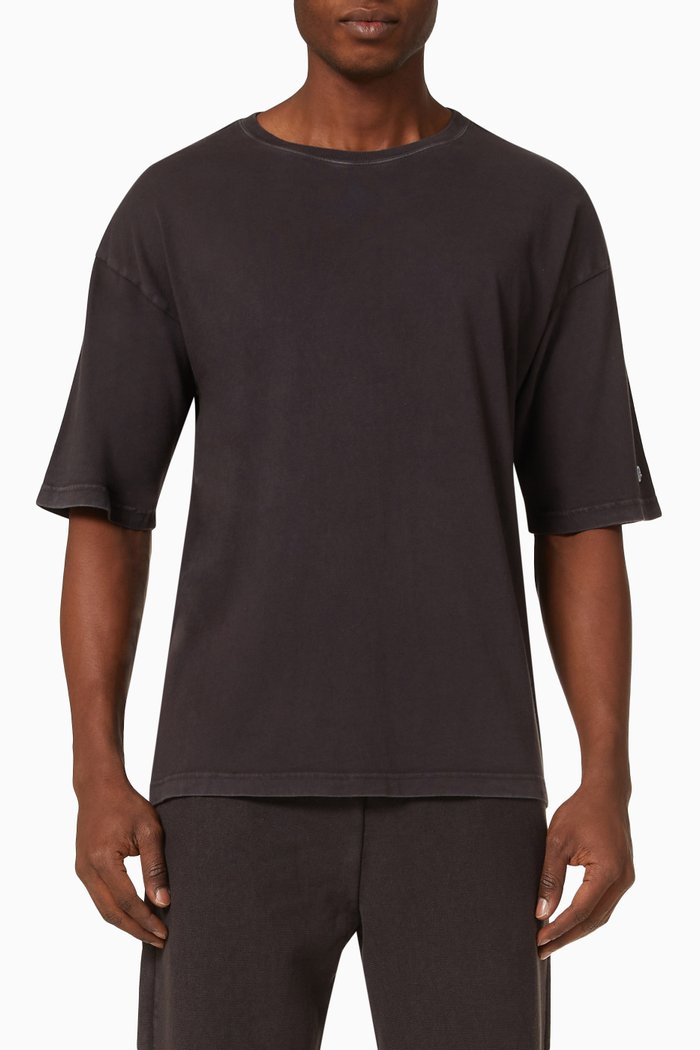 

Crewneck T-Shirt in Cotton Jersey, Black