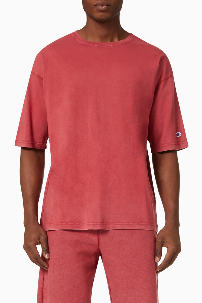 

Crewneck T-Shirt in Cotton Jersey, Red