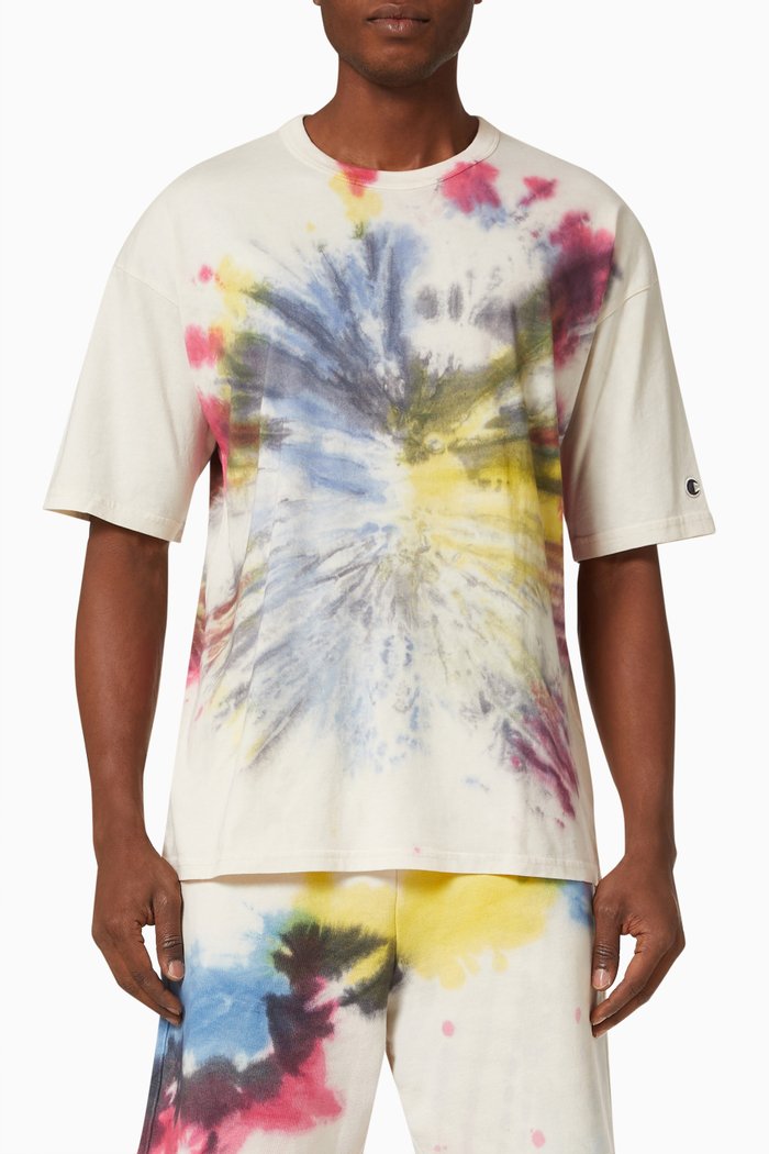 

Tie Dye T-shirt in Organic Cotton, Neutral