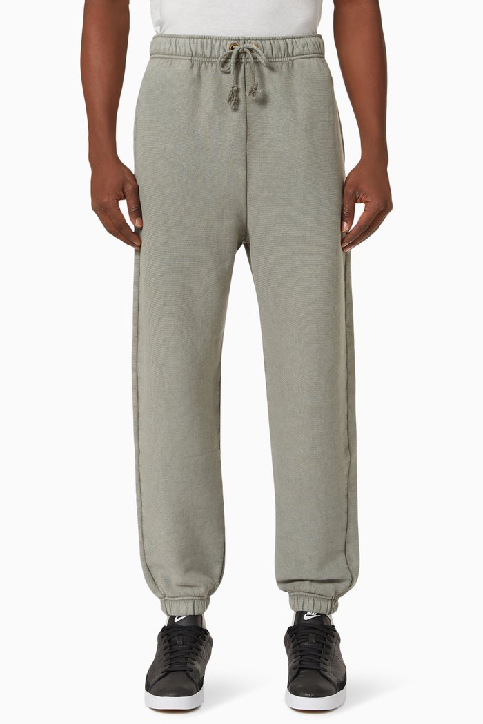 

Elastic Cuff Pants in Reverse Weave Fleece, Grey