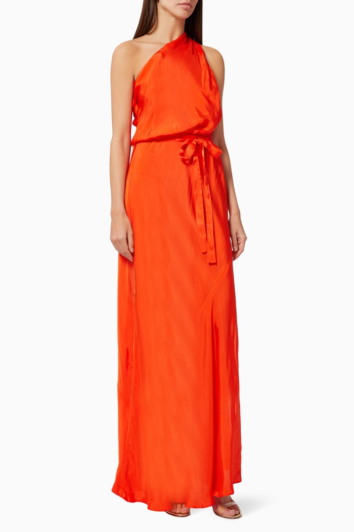 Agave Dress in Viscose, Orange
