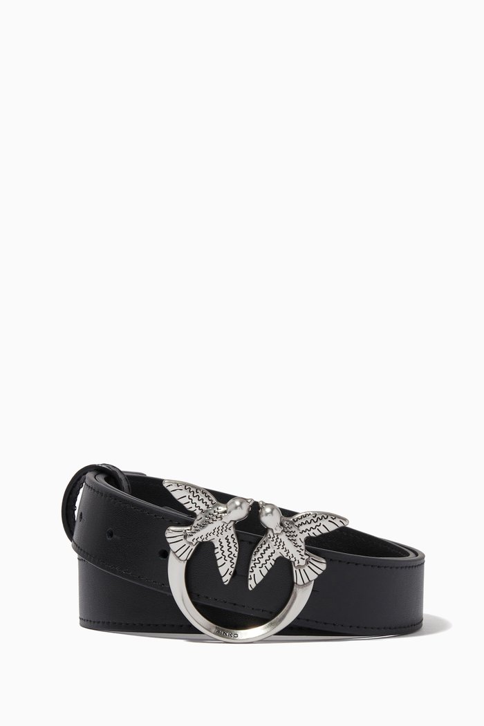 

Love Berry Waist Simply Belt in Leather, Black