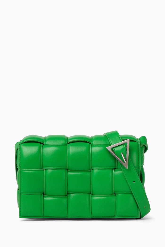 

Padded Cassette Bag in Nappa, Green