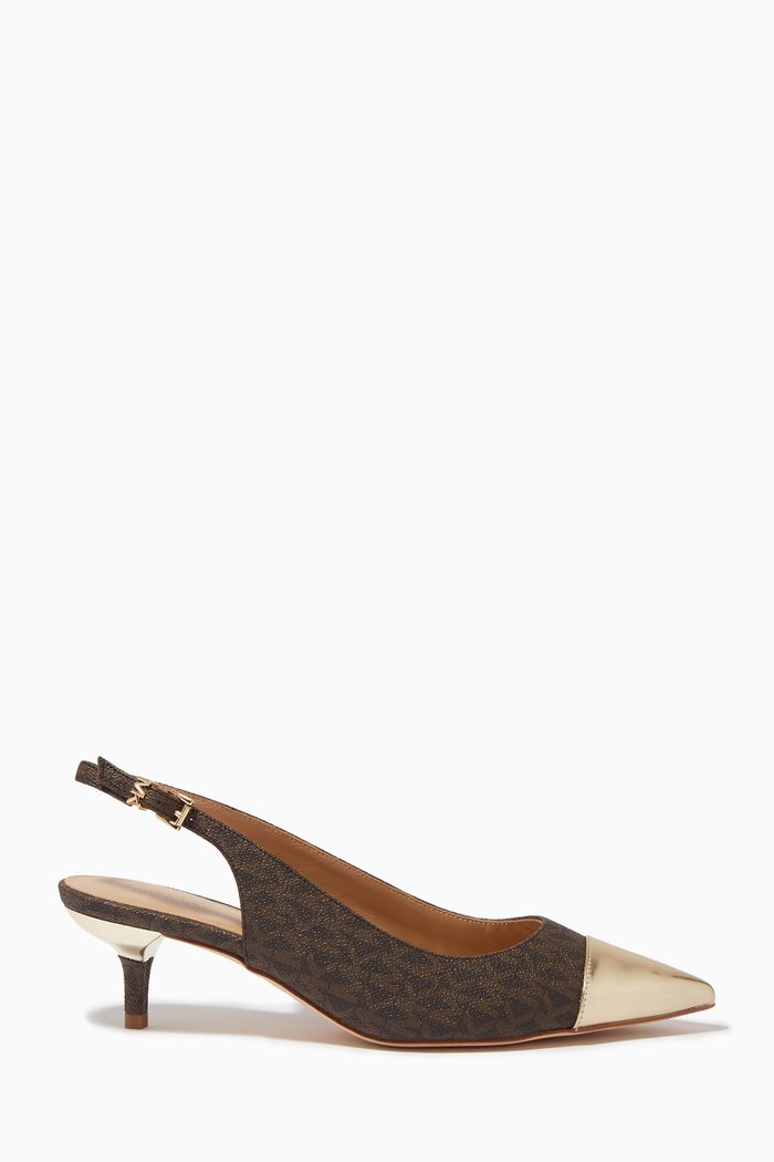 

Kadence Slingback Pumps in Signature Monogram Canvas, Brown