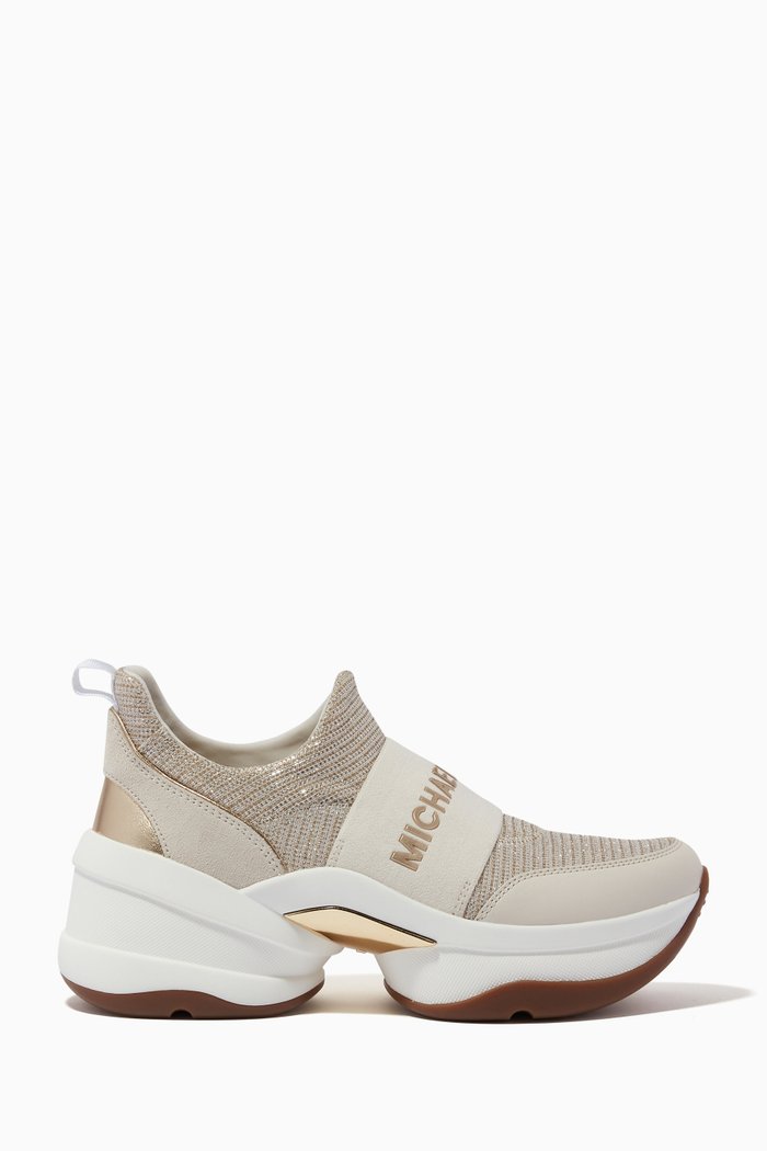 

Olympia Sneakers in Mesh & Rubber, Brown