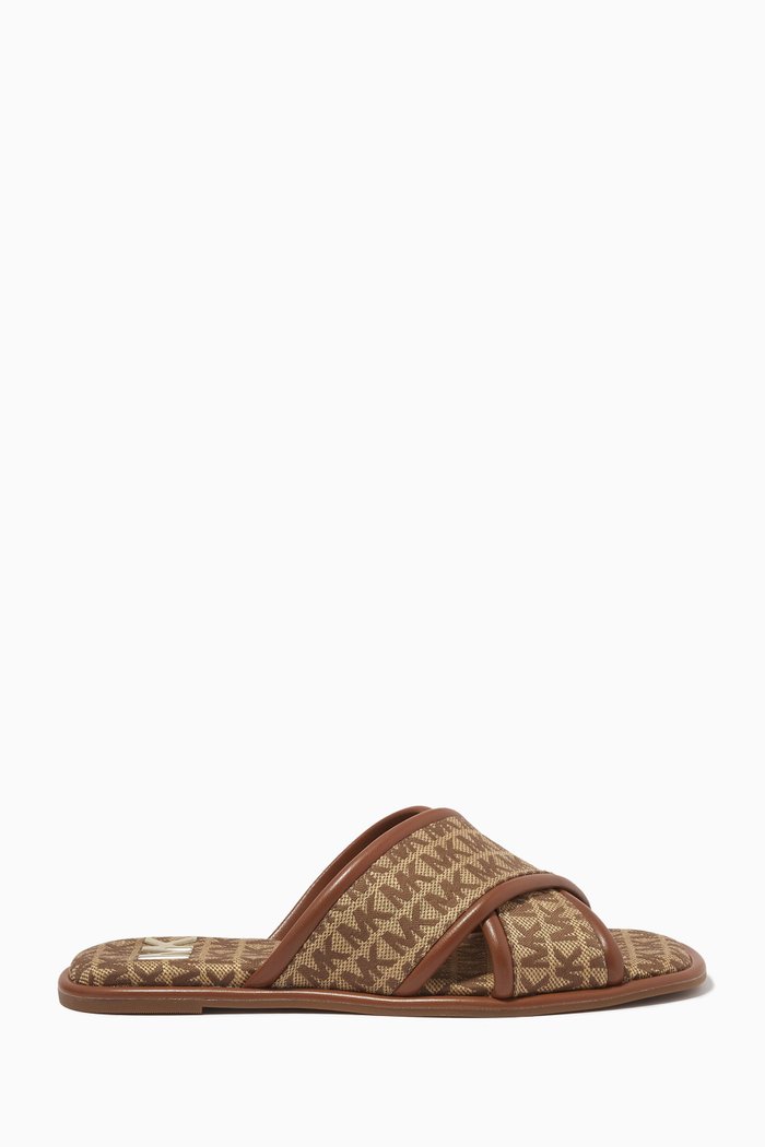 

Gideon Slides in Linen-Cotton Jacquard, Neutral