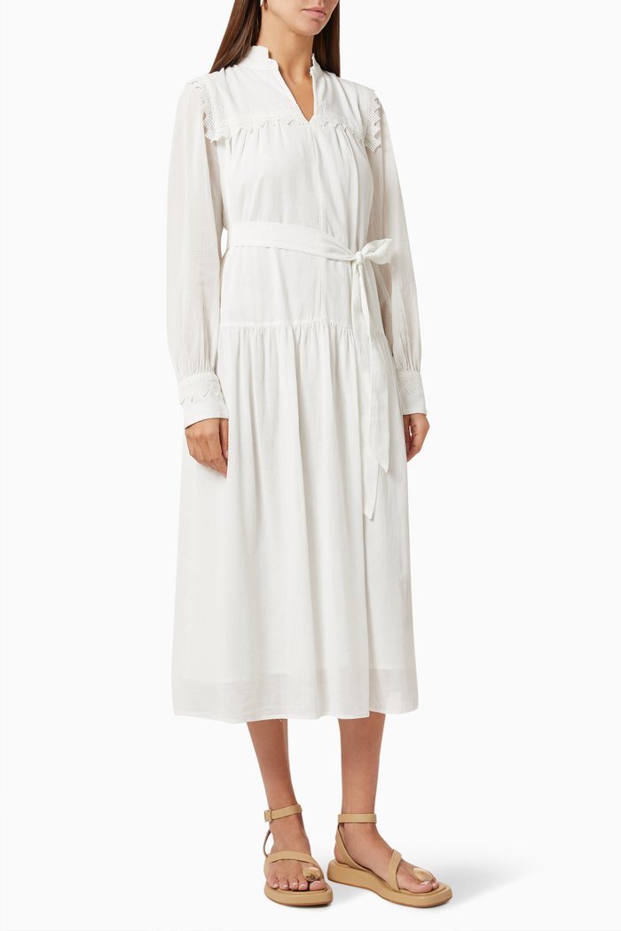 

Maxa Midi Dress in Viscose Blend, White
